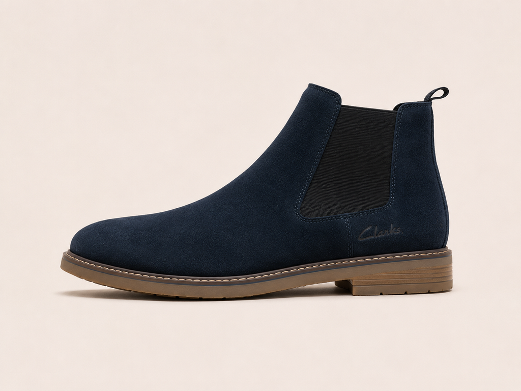 Heritage Hide Navy Suede Chelsea Boots