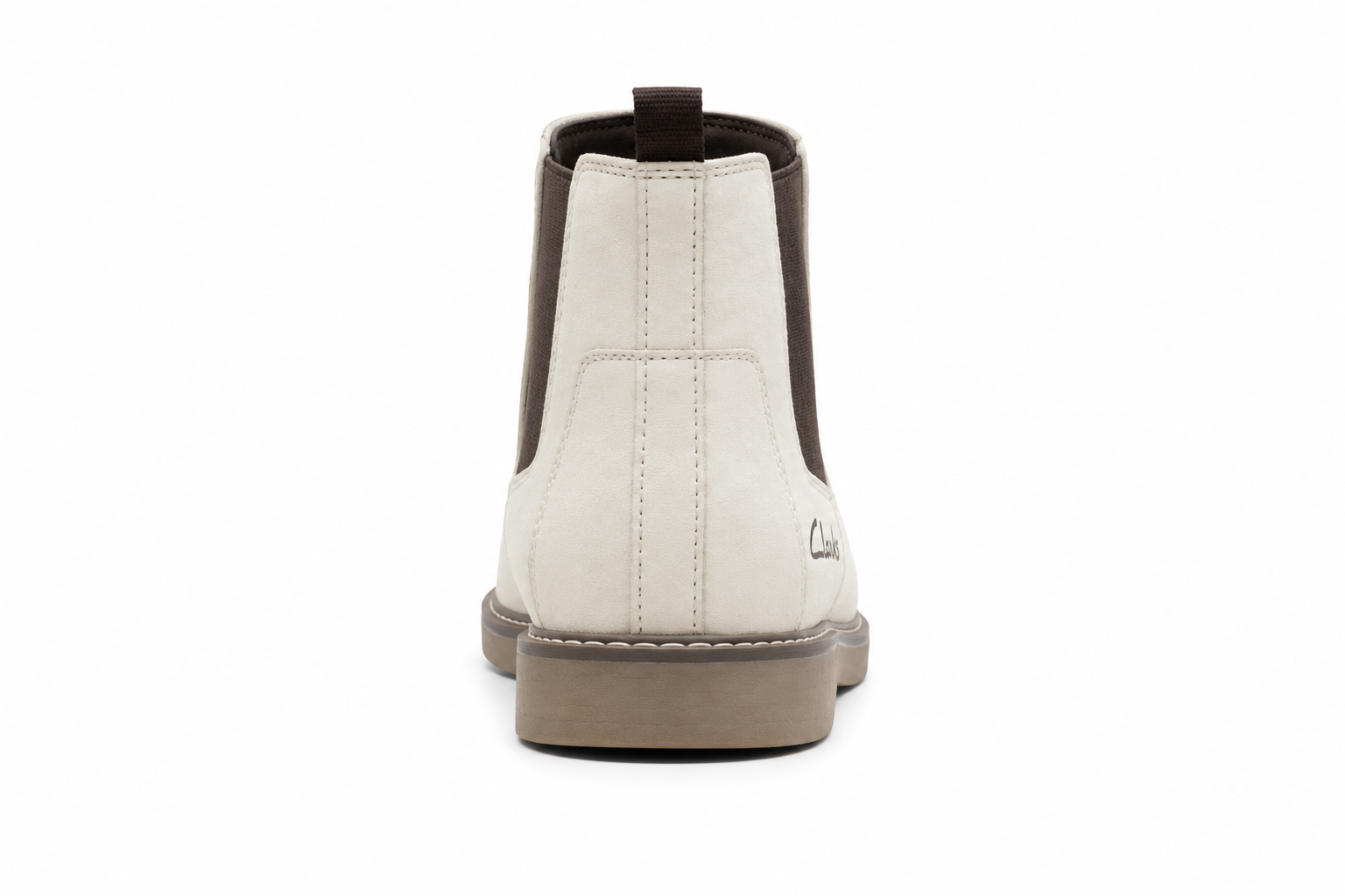 Clarks Men’s Premium Chelsea Boots – Off White