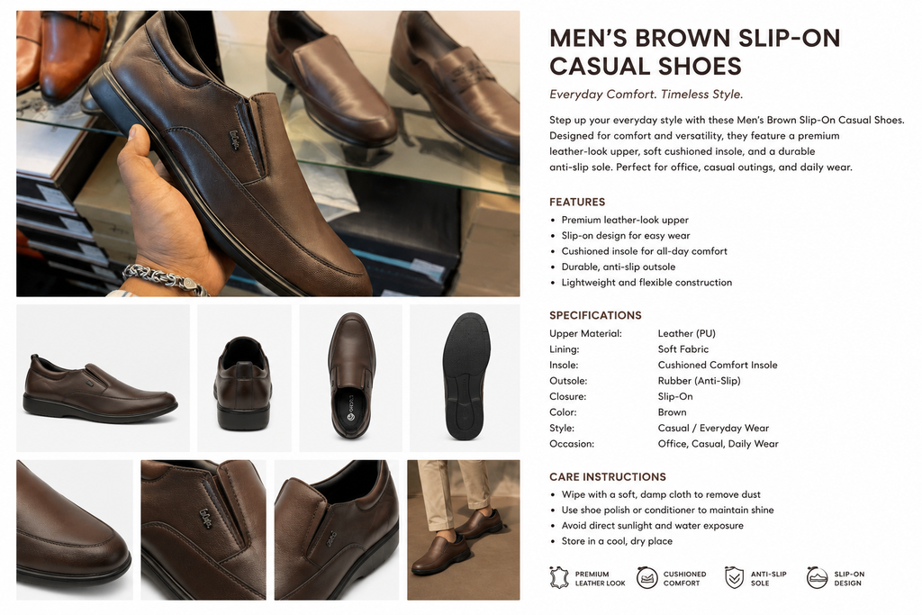 Heritage Hide Executive Slip-On Shoes – Dark Brown