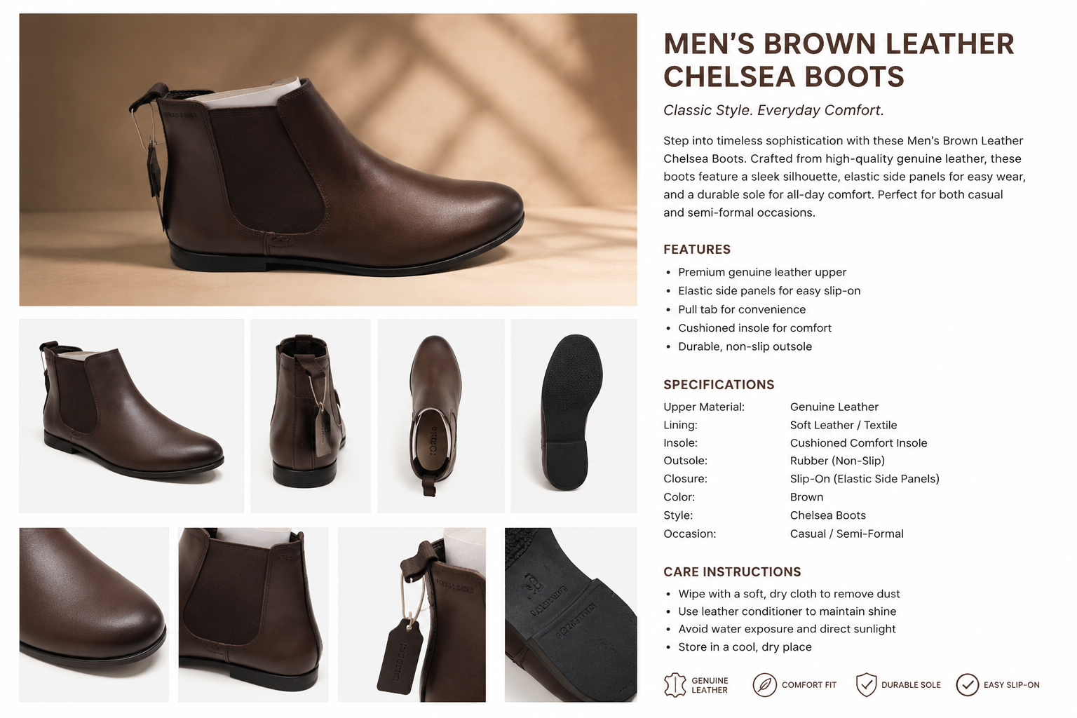 Heritage Chelsea Boot – Classic Brown