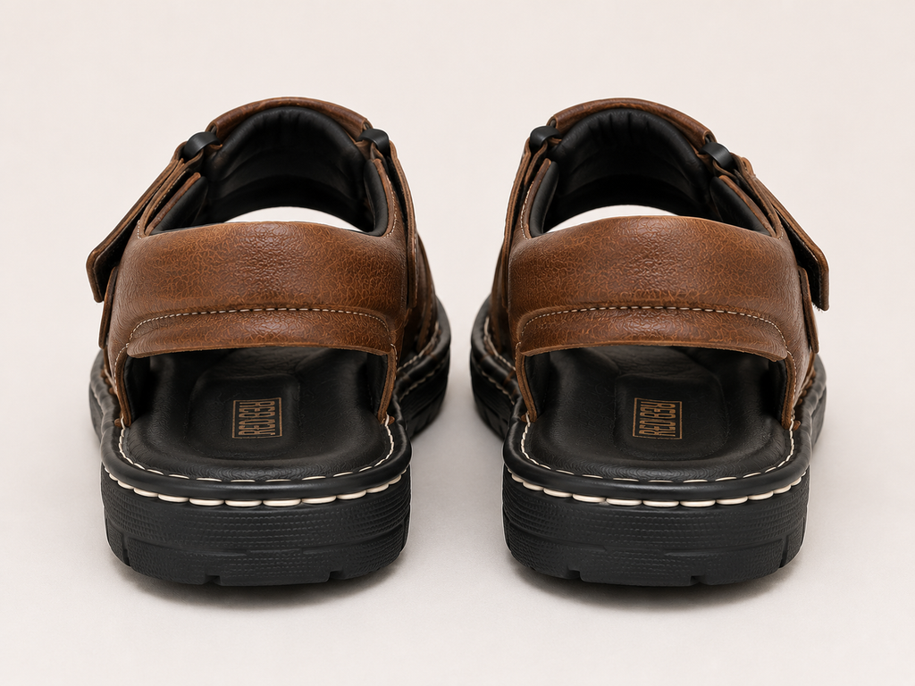 Heritage Hide Comfort Trek Sandals – Brown