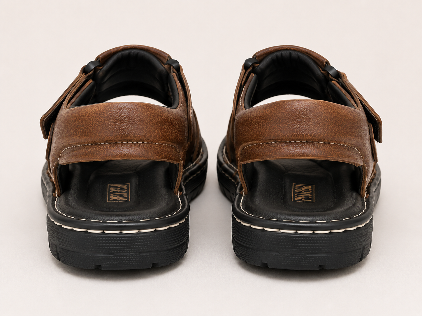 Heritage Hide Comfort Trek Sandals – Brown